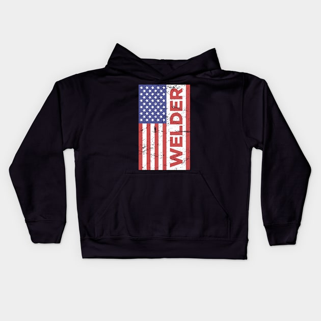 Proud American Welder Kids Hoodie by MeatMan